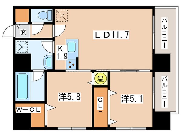 MODENA円山の物件間取画像